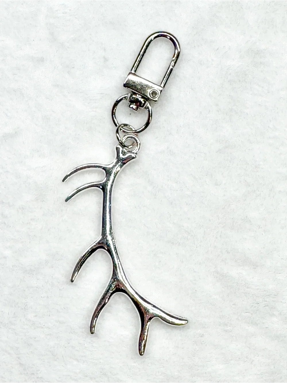 Silver Antler Keychain / Bag Charm – Deer Elk Outdoor